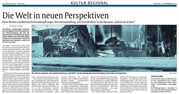 Die Rheinpfalz 02.11.2012 PDF | Der fremde Blick - Drei Orte-drei Bilder der fremde Blich| drei orte-drei bilder