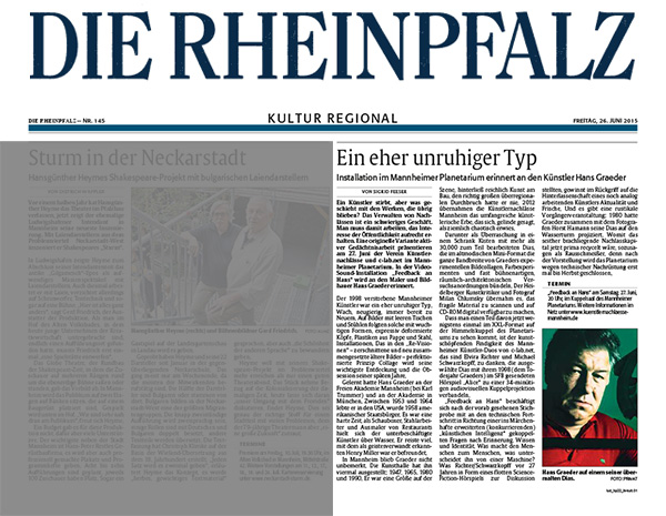 Rheinpfalz vom 26.6.2015